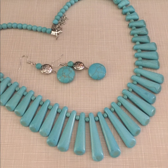 NEW Beautiful turquoise Howlite handcrafted s… - Picture 1 of 8